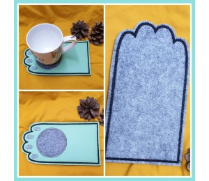 Stickserie - grummelige Katze incl. Mug Rugs